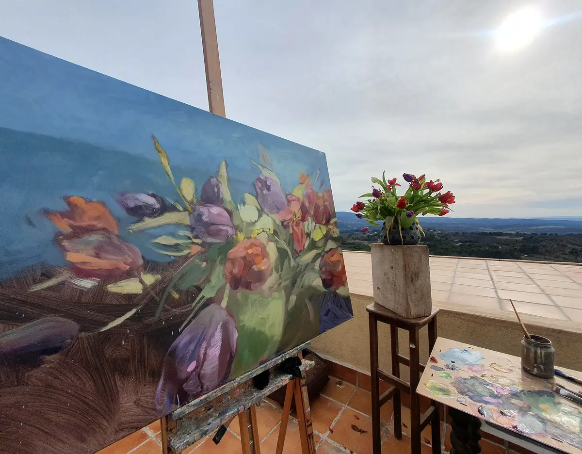 Tulipseries paintings Valery Ansel Müller